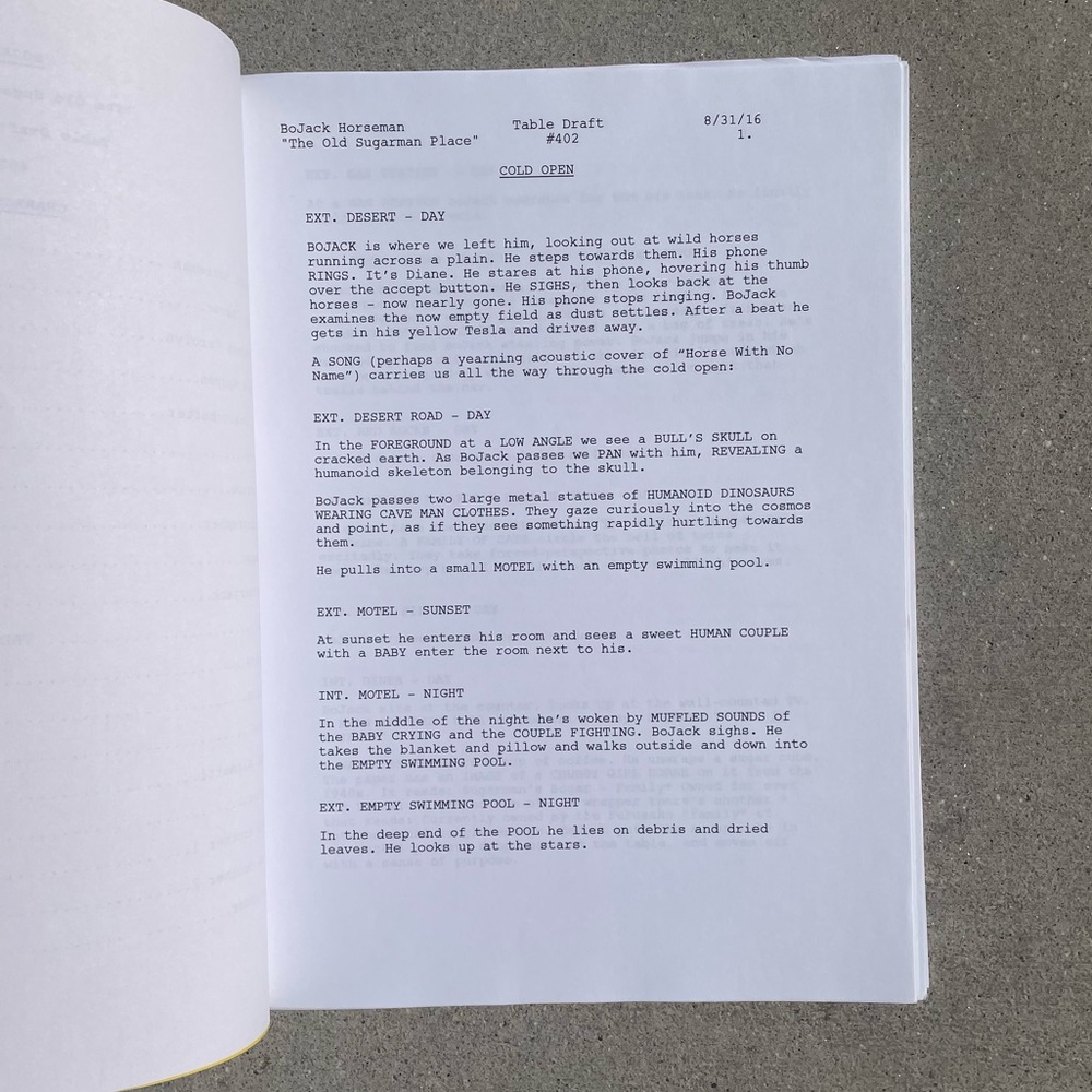 Bojack Horseman 2016 The Old Sugarman Place Episode Table Draft Script ICONIC!! - Picture 7 of 12
